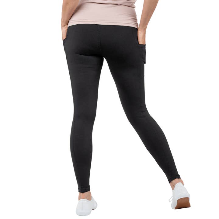 Natopia - Wholesale Athletic/Lounge Leggings - Women's - Black Deluxe Pocket Leggings2