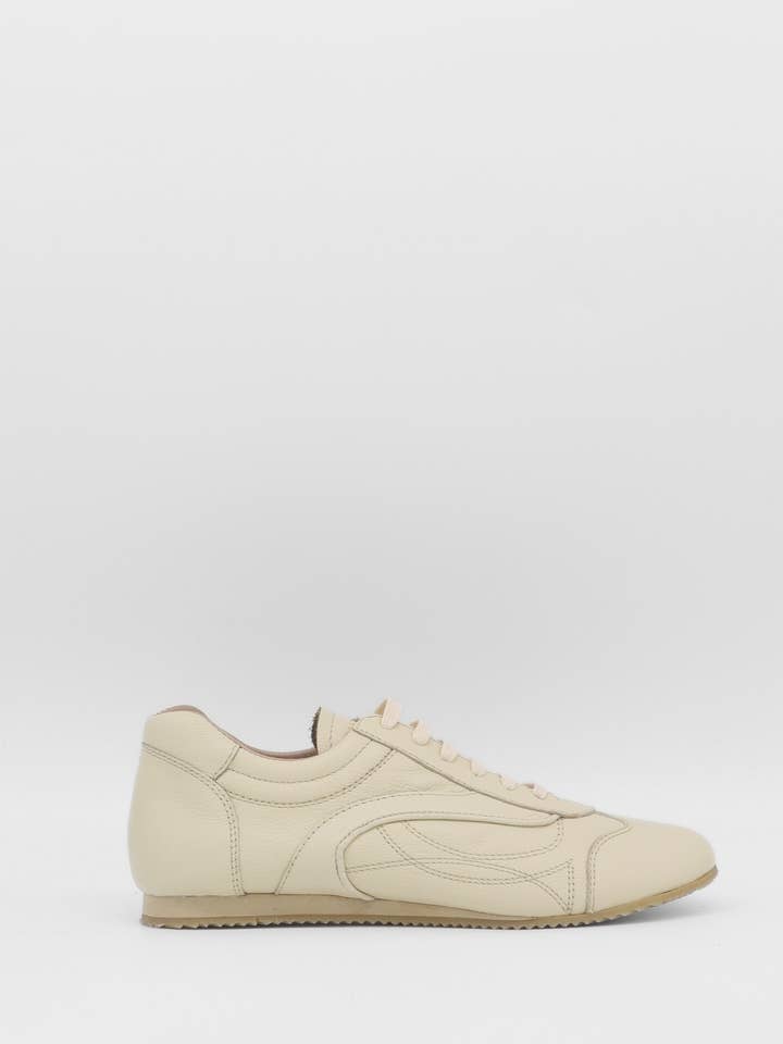 Ténis Brooklyn em pele marfim sapatos femininos por atacado de STIVALI NEW YORK