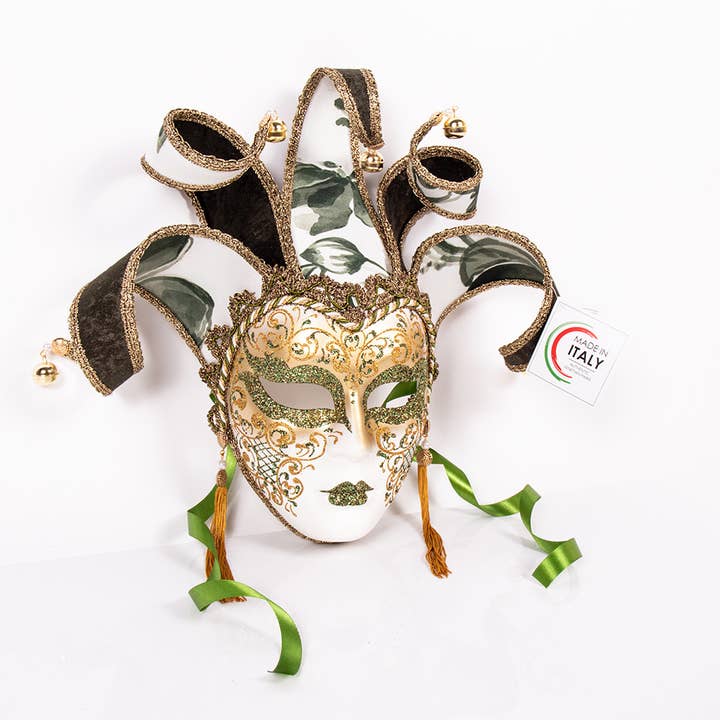 Dama 5 Ricci - Masque suspendu peint à la main pour la vente par Regalmoda