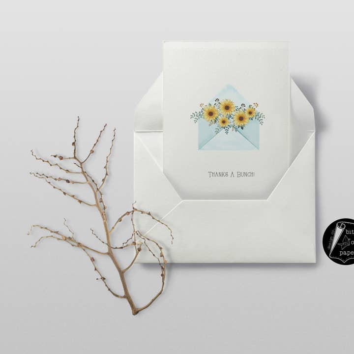 Tack -blommigt kuvert för wholesale av Bits of paper design co