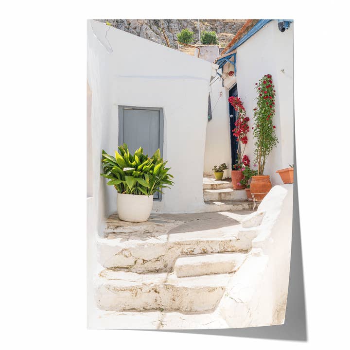 Casa Branca em Anafiotika | Impressão Fine Art por atacado de Natasha Riha Photography
