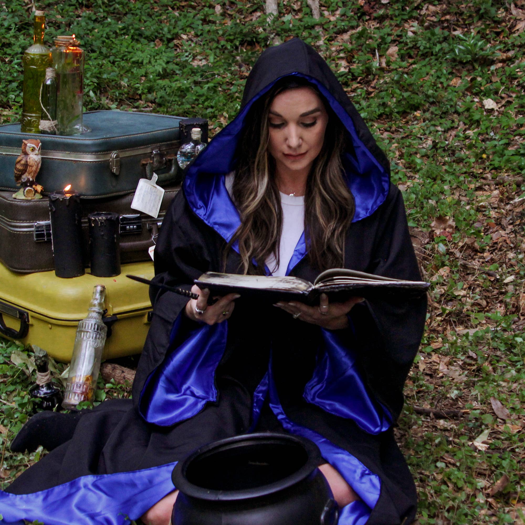 everfan - Wholesale Costume - Unisex - Adult Black Wizard Robe with Satin Liner7