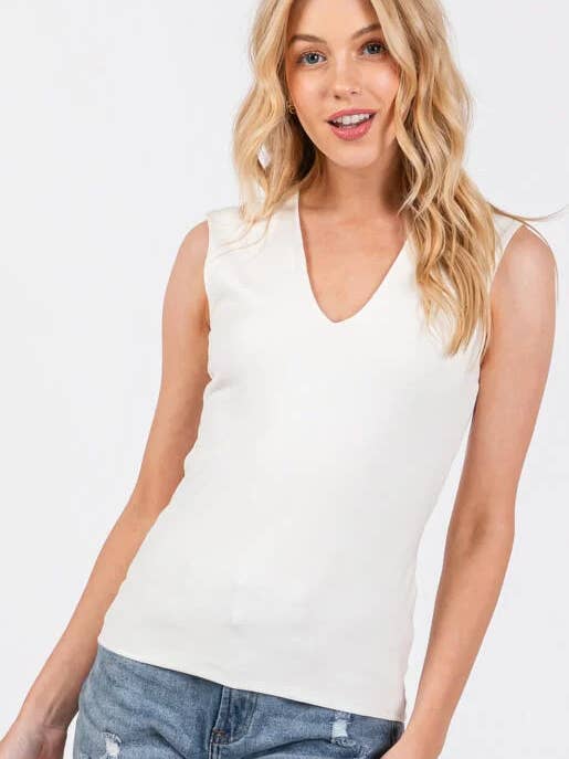 Top in cotone elasticizzato a doppio strato - NT31189 per la vendita all'ingrosso da parte di Final Touch