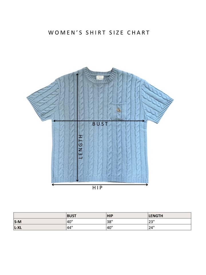 GIGI’S USA - Wholesale Knit Top - Women's - Cablette Blue Women’s Shirt4