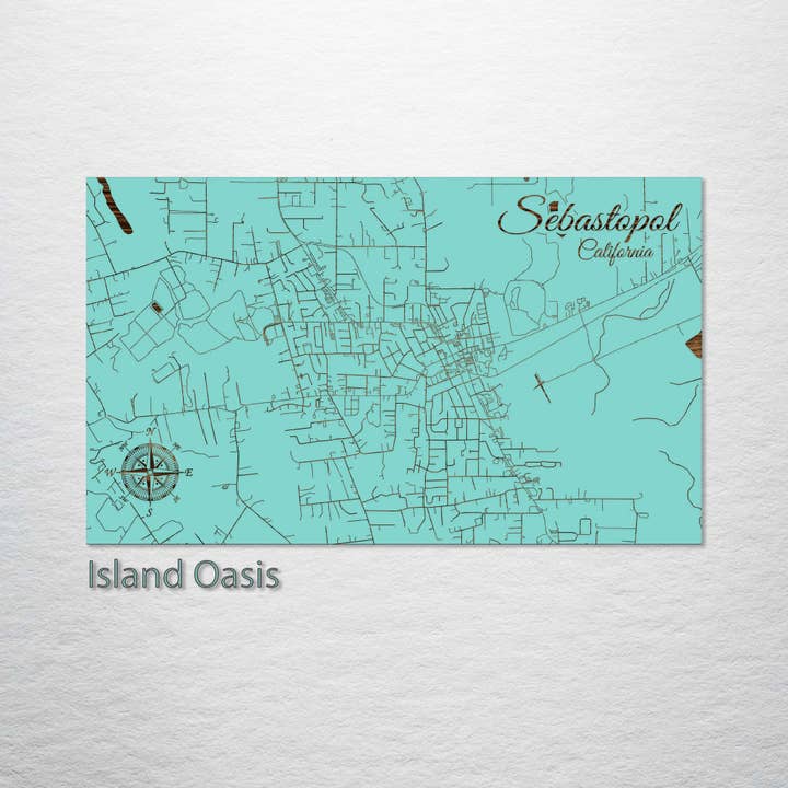 Fire and Pine Wood Maps - Wholesale Map - California: Sebastopol Street Map