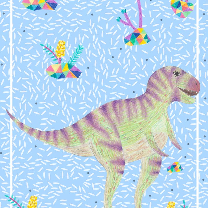 The Friendly Monster - Wholesale Art Print - A6 Illustrated Card - Carnosaurus0