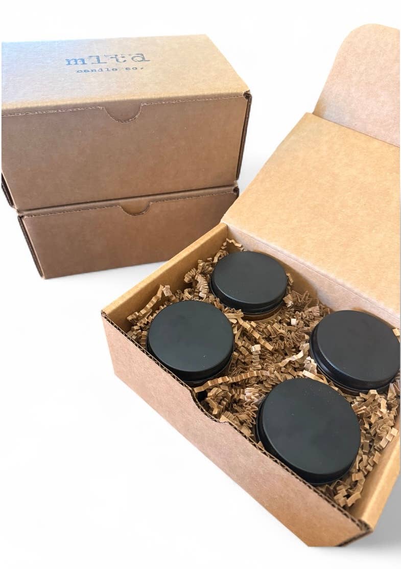 MLTD Candle Co. - Wholesale Jar/Filled Candle - Warm and Woodsy Candle Sampler Pack: Soy Candle Gift Set5