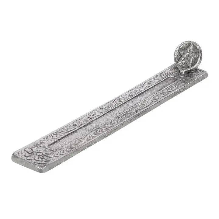 Incense Burner -Stick Holder -Silver Pentagram for wholesale by Arômes & Évasions