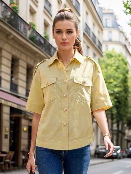 OVERSIZED HALF SLEEVE STITCH JACKET for wholesale by VAVA by Joy Han