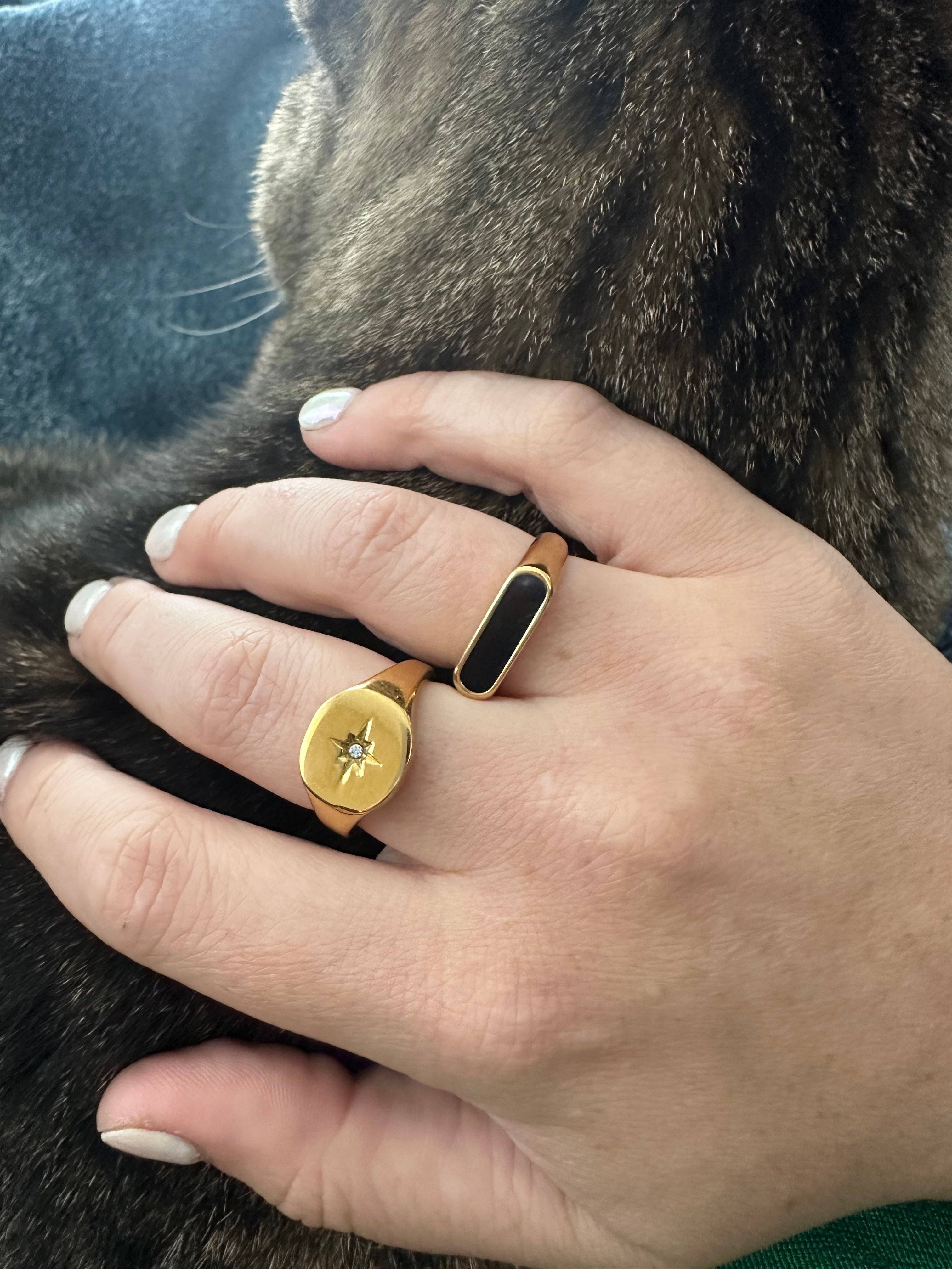 DRIP JEWELRY - Wholesale Signet Ring - Burst Signet Ring (size 6-8)4