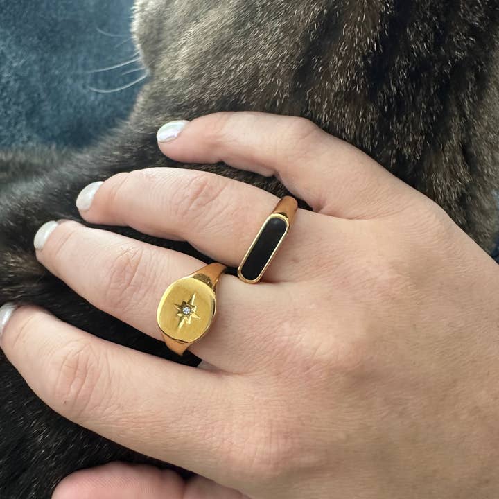 DRIP JEWELRY - Wholesale Signet Ring - Burst Signet Ring (size 6-8)4