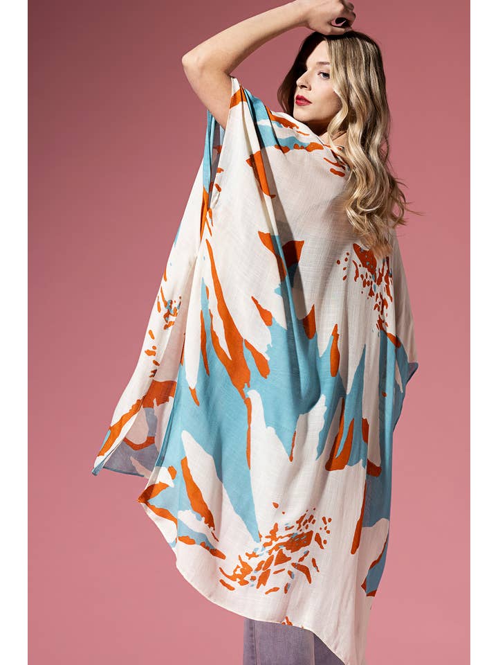 Urbanista - Vente Kimono – femme - Kimono long à imprimé floral ample