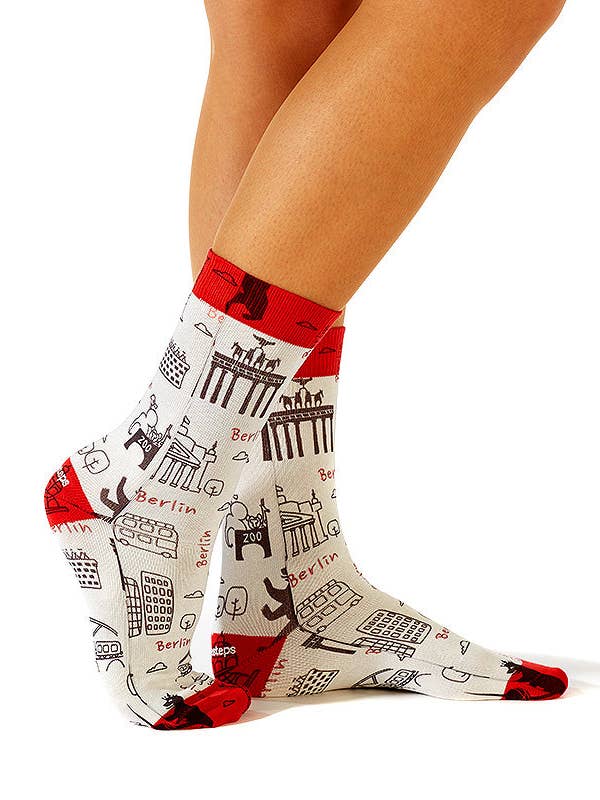 BERLIN RED Lady Socks for wholesale by Wigglesteps