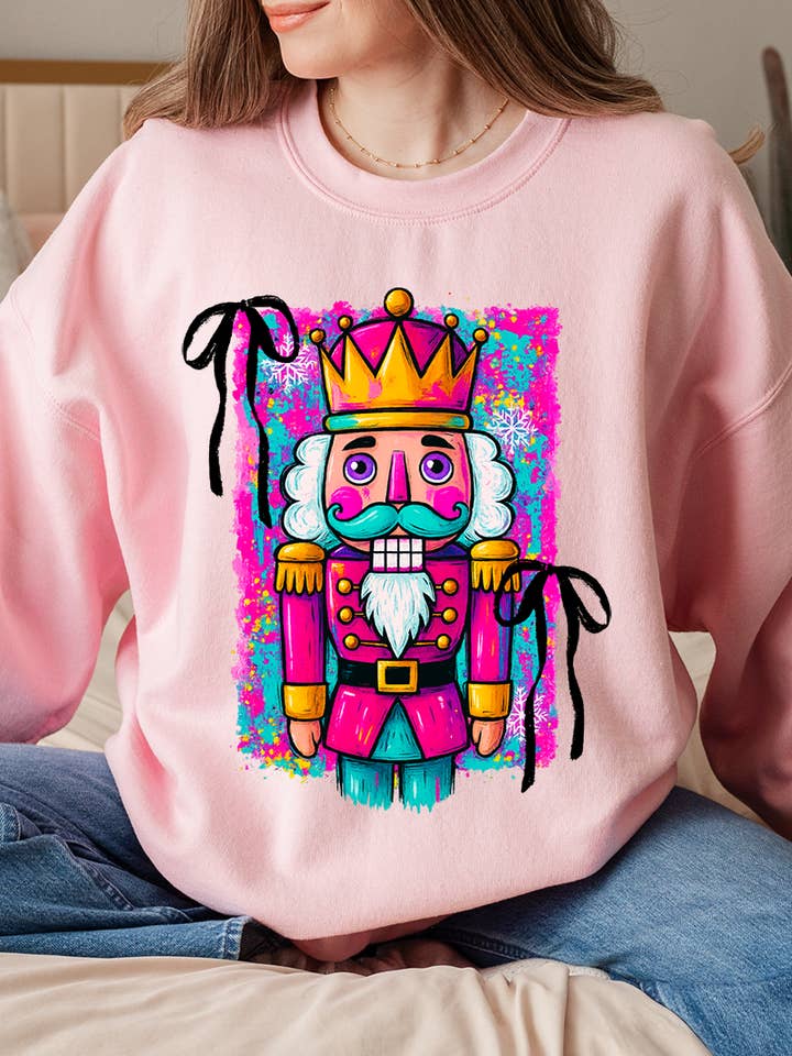Neon Nutcracker Ecosmart Crewneck Sweatshirt for wholesale by Wholesale Accessory Market