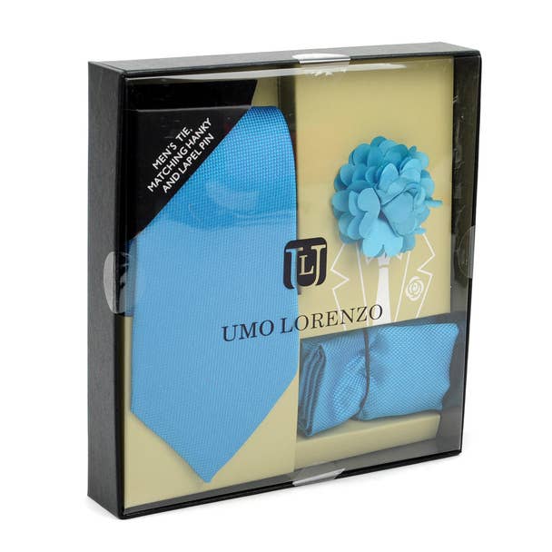 Selini New York - Wholesale Necktie - Men's - 12pc Pattern Tie,  Hanky and  Pin Box Set-THLB3000-SS
2