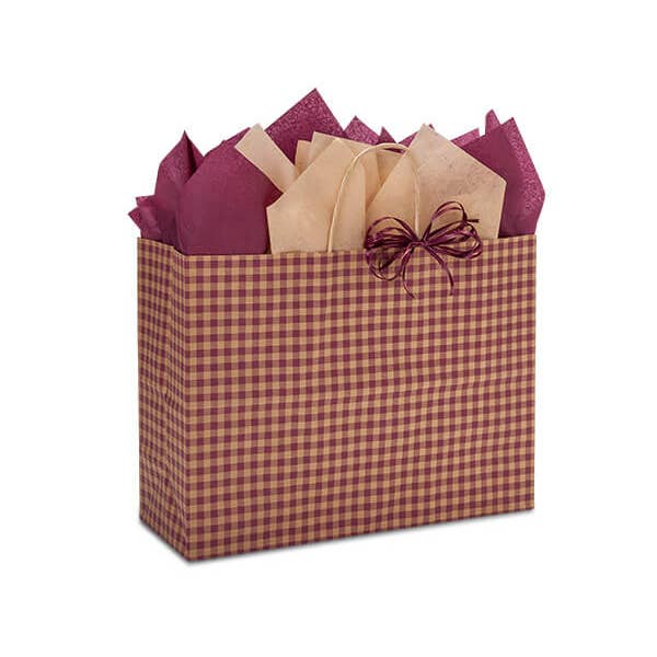 Nashville Wraps - Wholesale Gift Bag - Gingham Paper Gift Bags