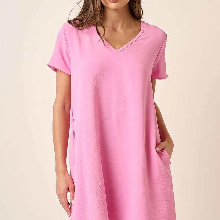 mittoshop - Wholesale Jurk - Dames - AIRFLOW SHIFTJURK MET V-HALS EN KORTE MOUWEN10