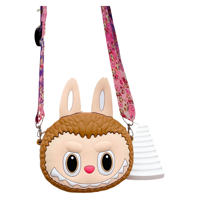 Auraquise - Wholesale Keychain - Kids - Labulu Coin Purse Keychain Silicone Wallet Charm Crossbody 4 Colors0