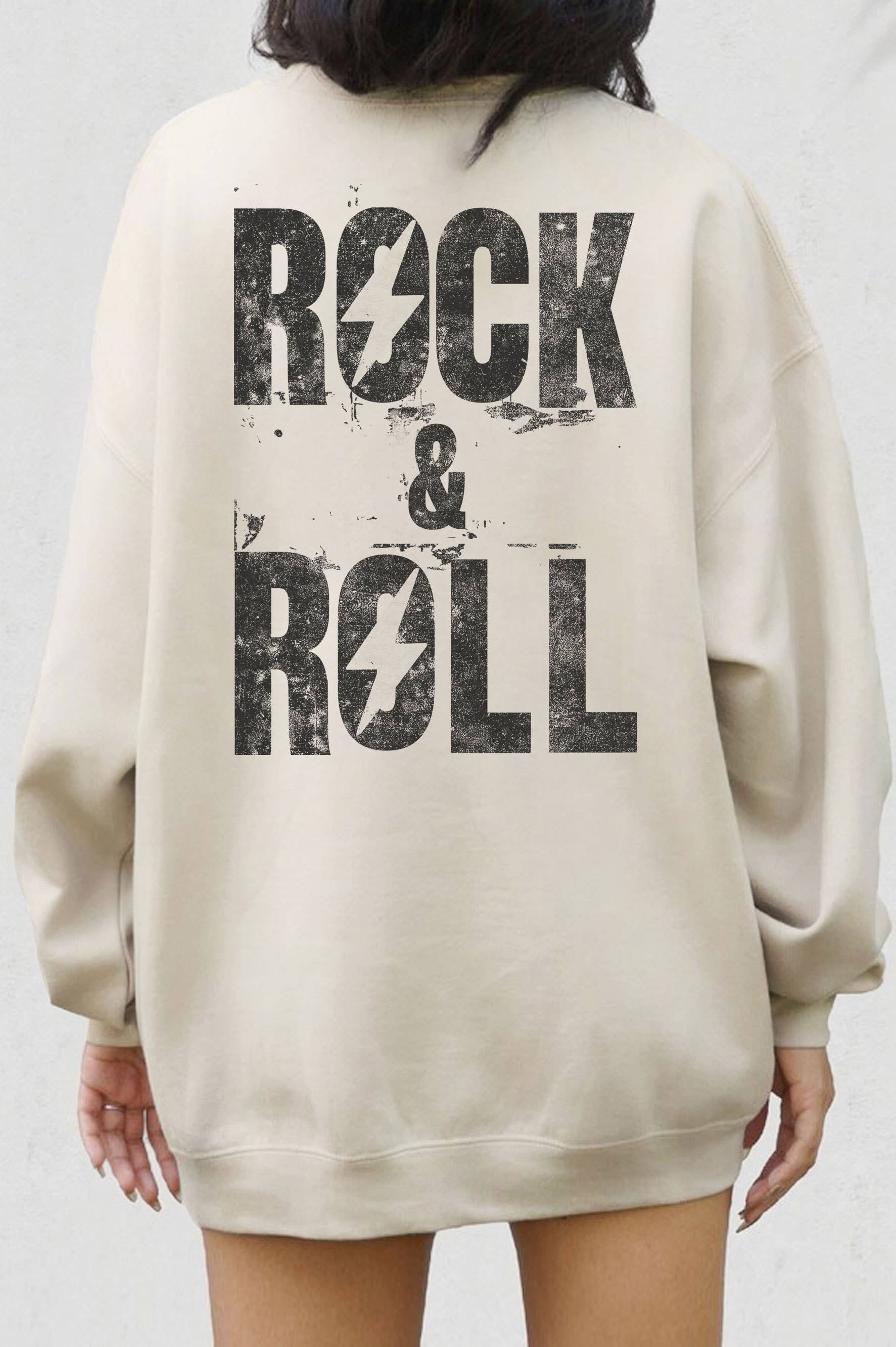 Rustee Clothing - Wholesale Graphic Sweatshirt - Women's - ROCK AND ROLL OVERSIZE GRAPHIC TERRY SWEATSHIRTS2