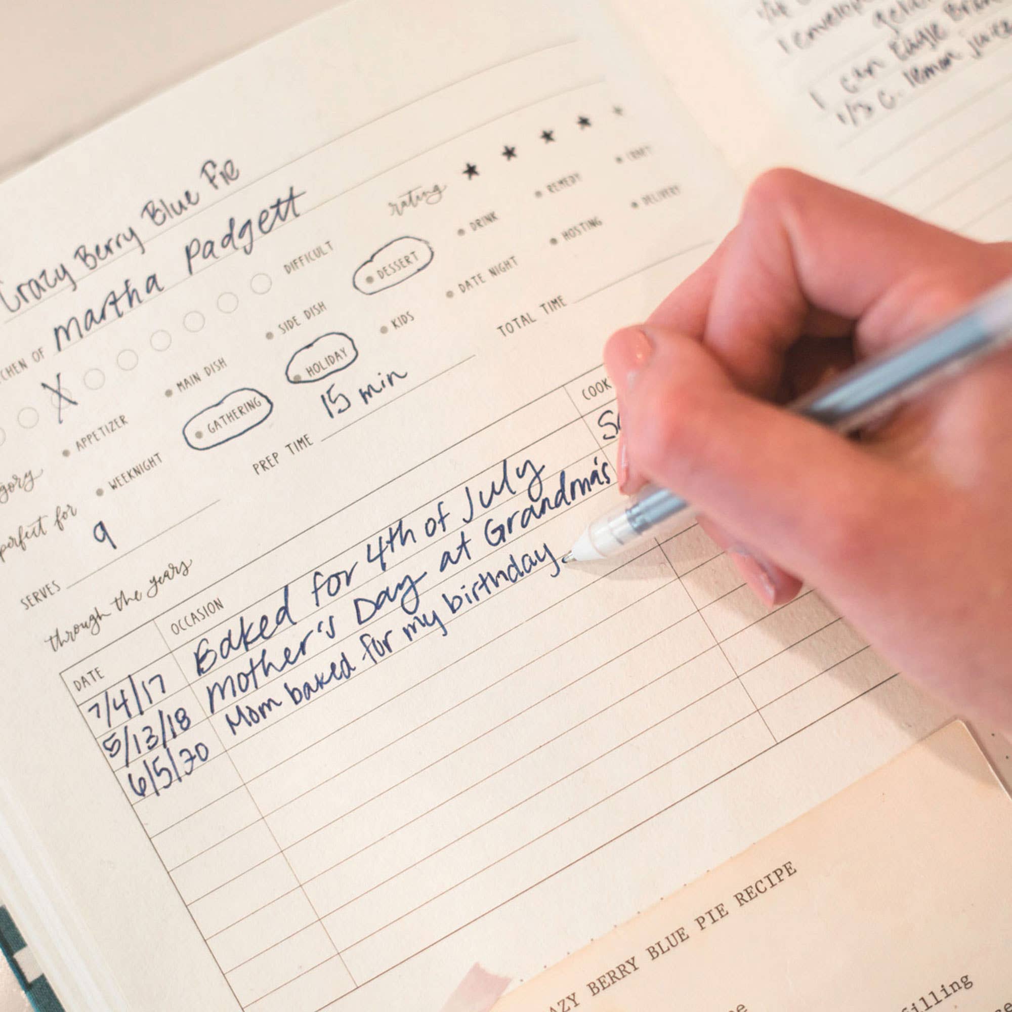 1canoe2 | One Canoe Two Paper Co. – wholesale Cookbooks and food – Navy Gingham Heirloom Recipe Book2