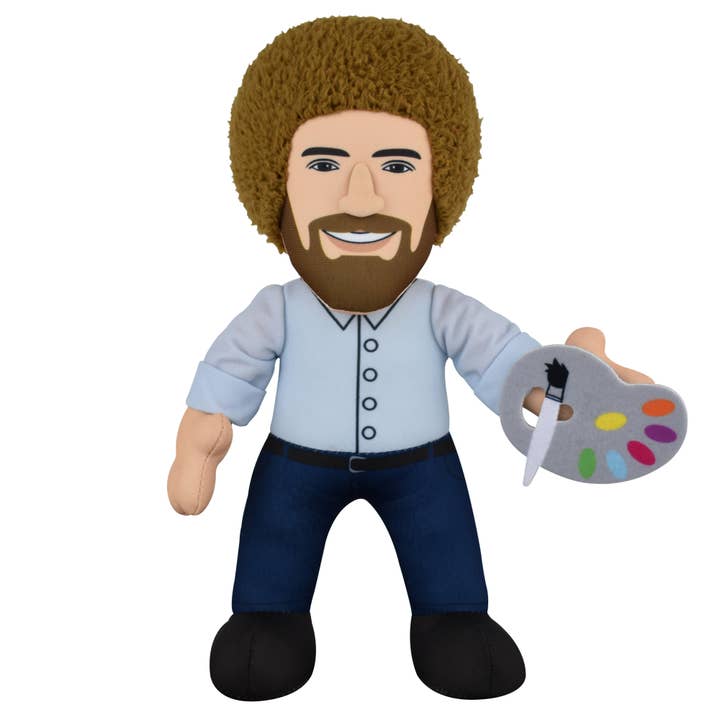 Bleacher Creatures Bob Ross The Happy Painter 10" Plush Figure for wholesale by Uncanny Brands