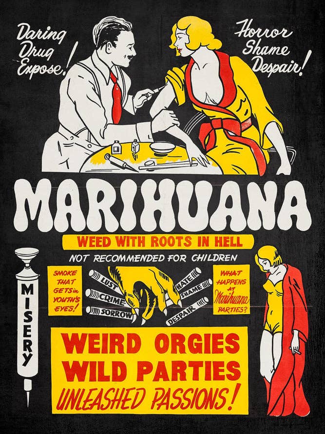 Marihuana Vintage Propaganda Weed Marijuana Poster for wholesale by Keep Calm Collection