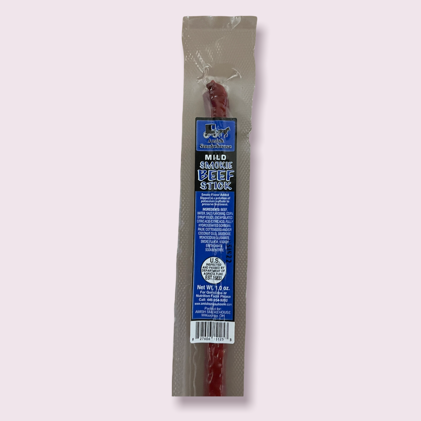 Amish Smokehouse - Wholesale Jerky - Mild Beef Sticks 21 Ct. Individually Wrapped1