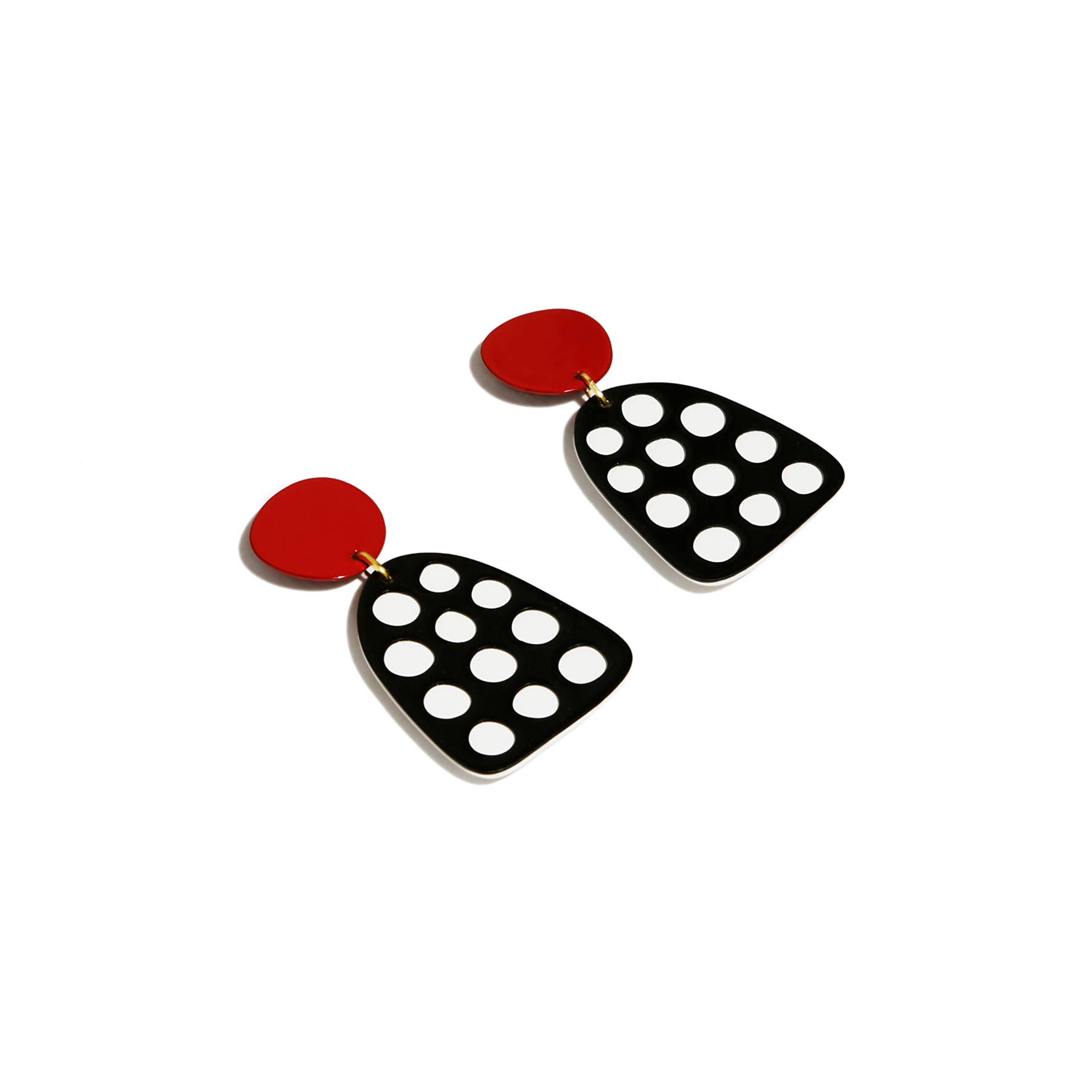 ISUWA Jewelry - Wholesale Hangende/ronde oorbellen - Dots Oorbellen – Artistiek Kleurenontwerp1