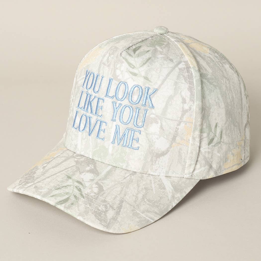 Fashion City – wholesale Baseballkeps - Unisex – You Look Like You Love Me broderad camomössa7