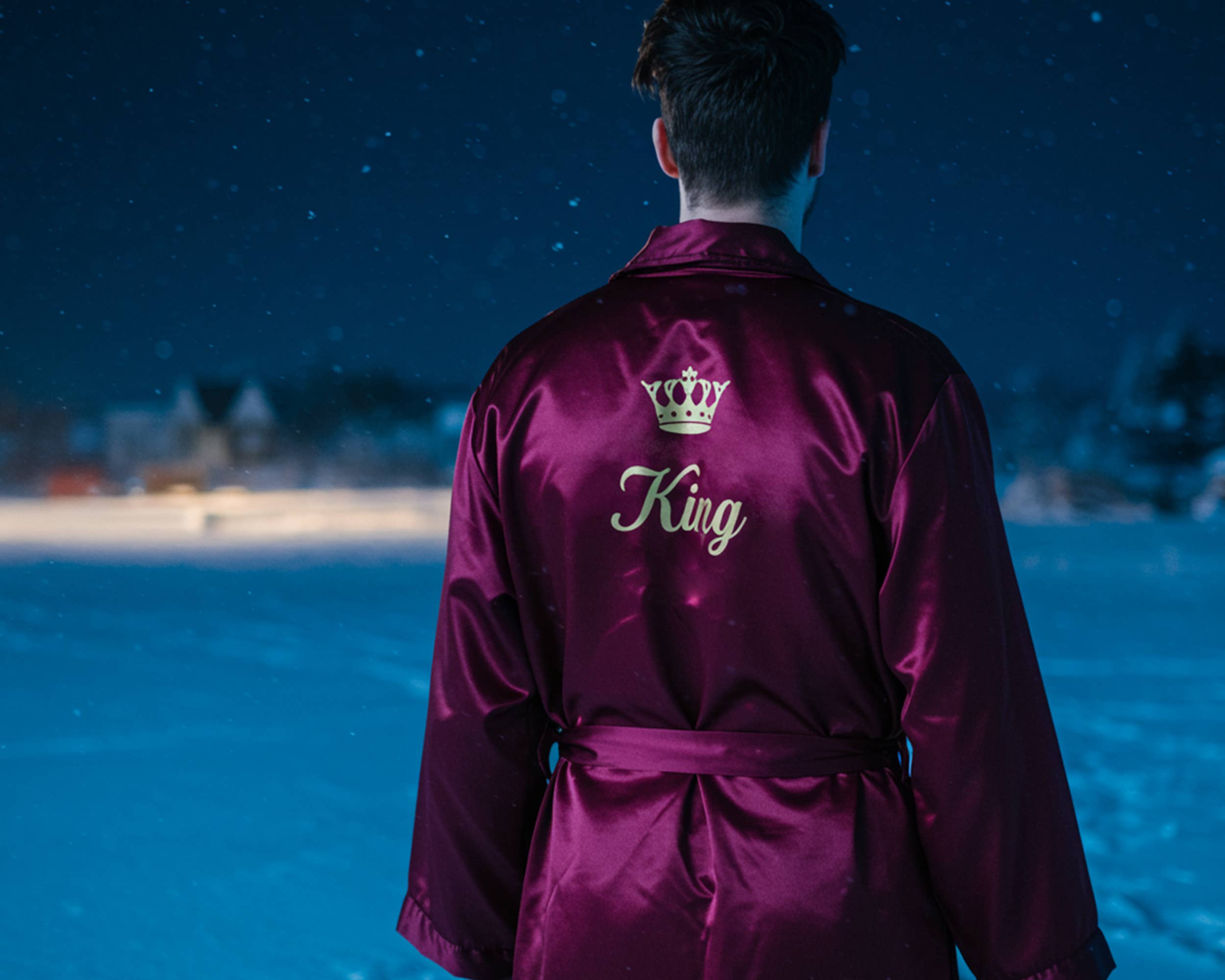 The Blissful - Wholesale Badjas - Heren - Gepersonaliseerde satijnen herenbadjas met boxershort voor getuigen2