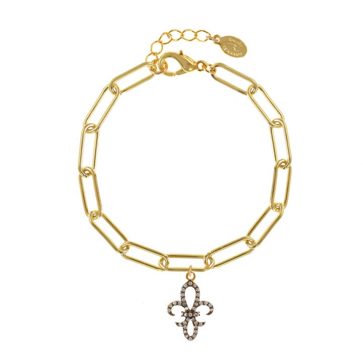 Bracciale con charm Fleur de lis per la vendita all'ingrosso da parte di Rachel Reinhardt