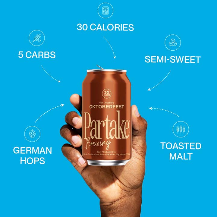 Partake Brewing - Wholesale Non-Alcoholic Beer - Partake Brewing Non-alcoholic beer - Oktoberfest - 24 pack2