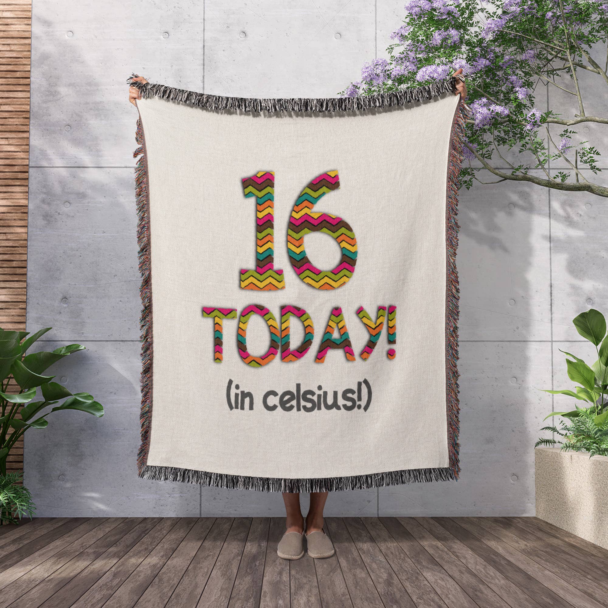 3dRose - Wholesale Throw Blanket - 3dRose, 16 Today… in celsius - Funny 60th Birthday. 16C is 60 in fahrenheit, Blanket2