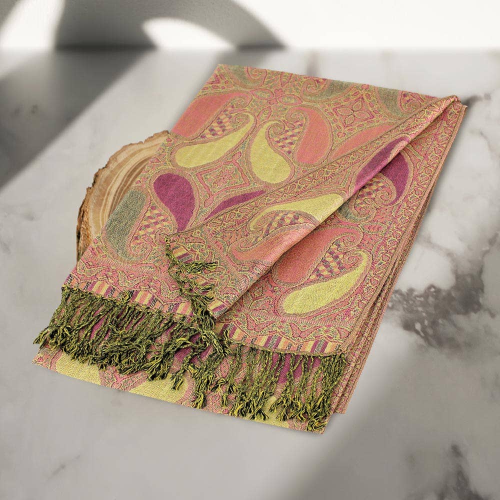 Sensibling Corp. - Wholesale Scarf - Women's - Large Paisley Pashmina Scarf Shawl25