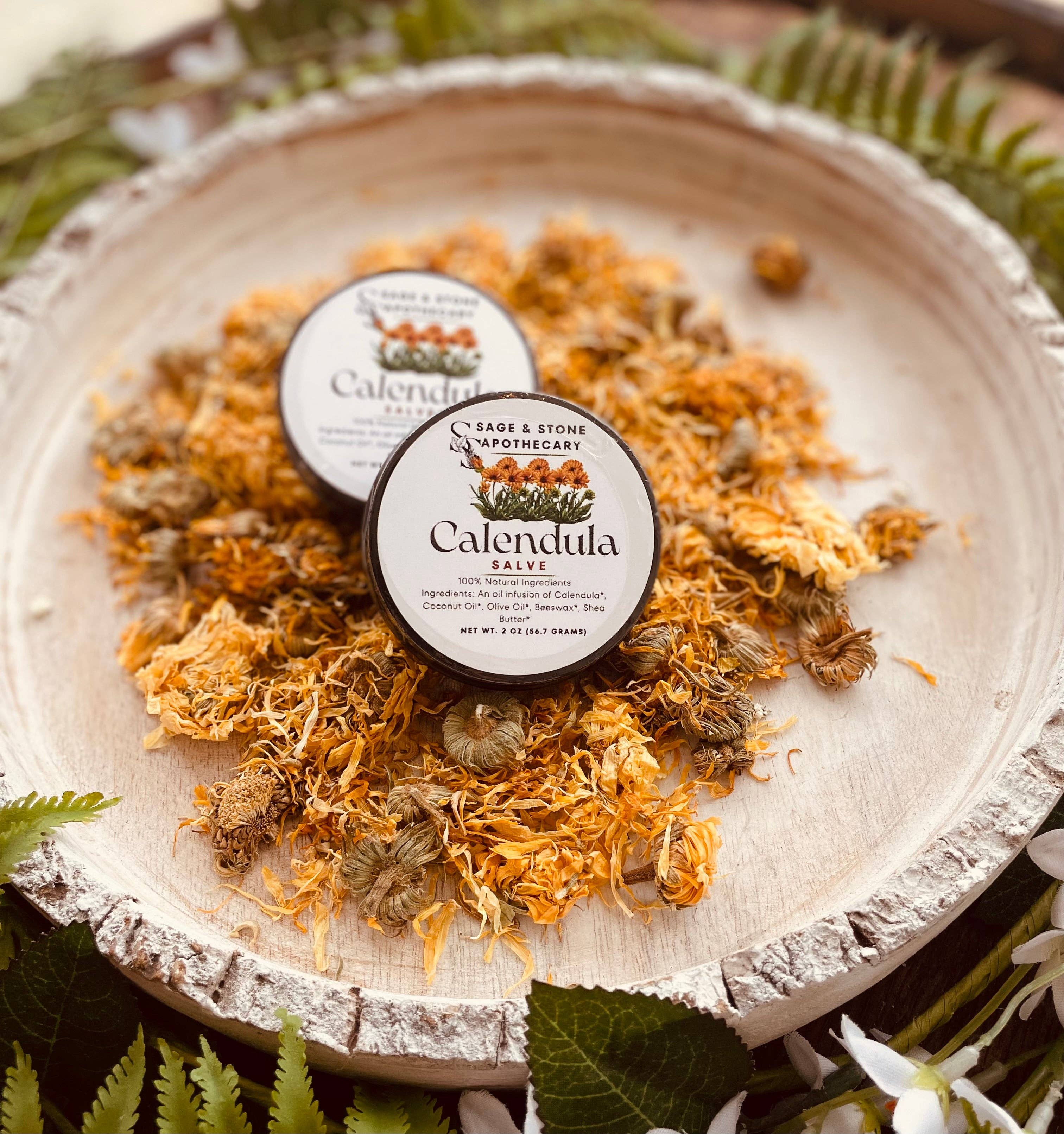 Sage & Stone Apothecary - Wholesale Healing Salve/Balm/Cream - Calendula Salve 2 oz tin1