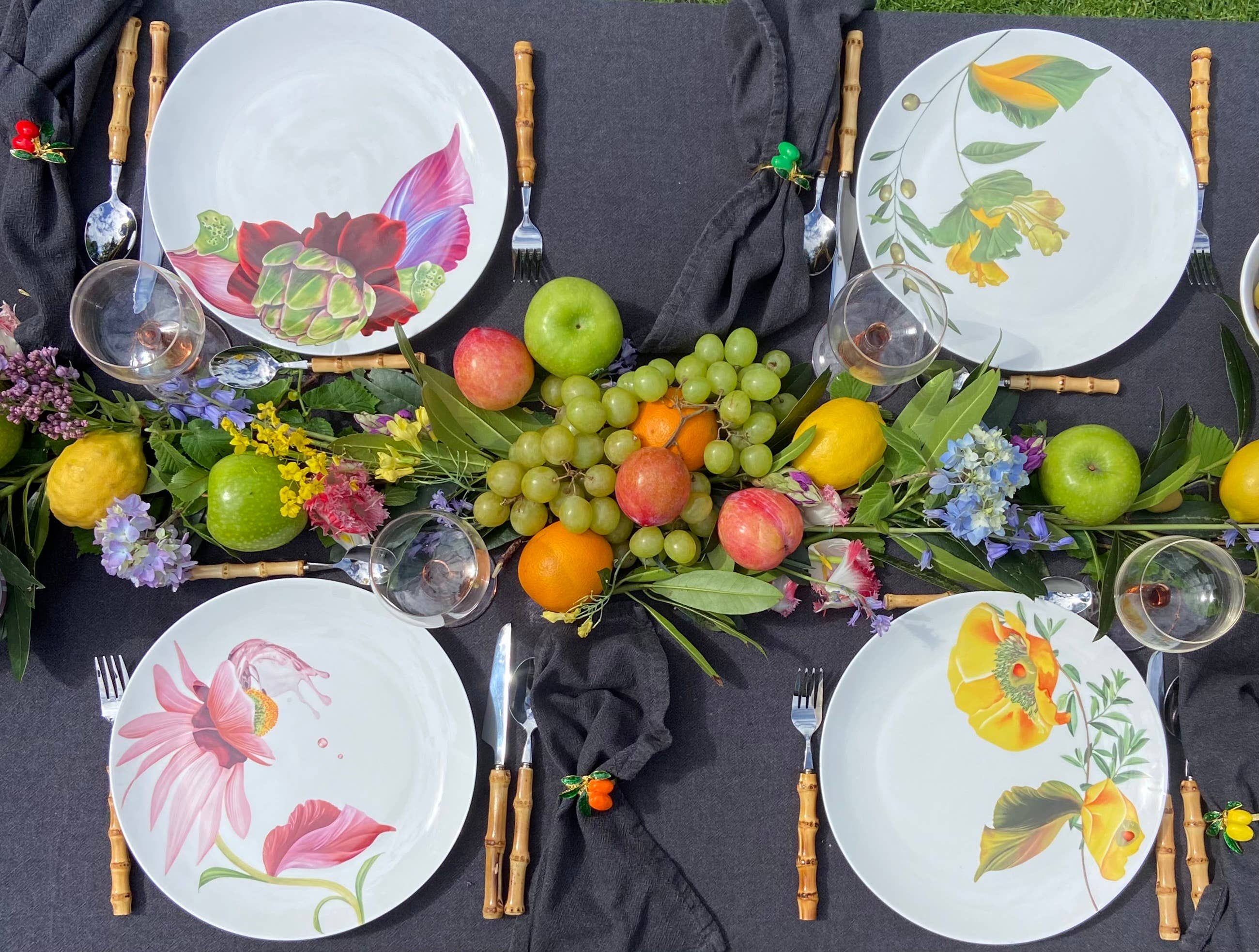 Bordy's - Vendita all'ingrosso Piatto - Botanical Wonders - Set di 4 piatti da cena10