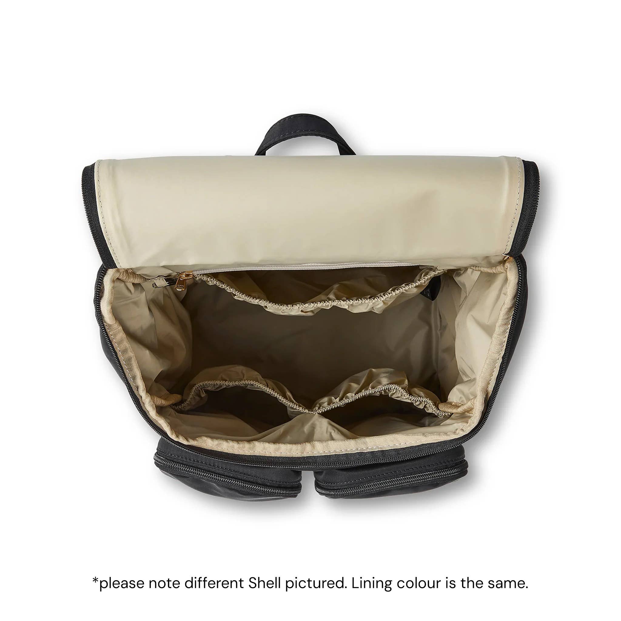 OiOi - Venta al por mayor Bolsa para pañales - Bebés - Mochila para pañales Signature - Black Diamond Quit5