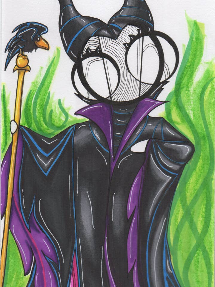 Stampa artistica Malefica per la vendita all'ingrosso da parte di Harth Creations