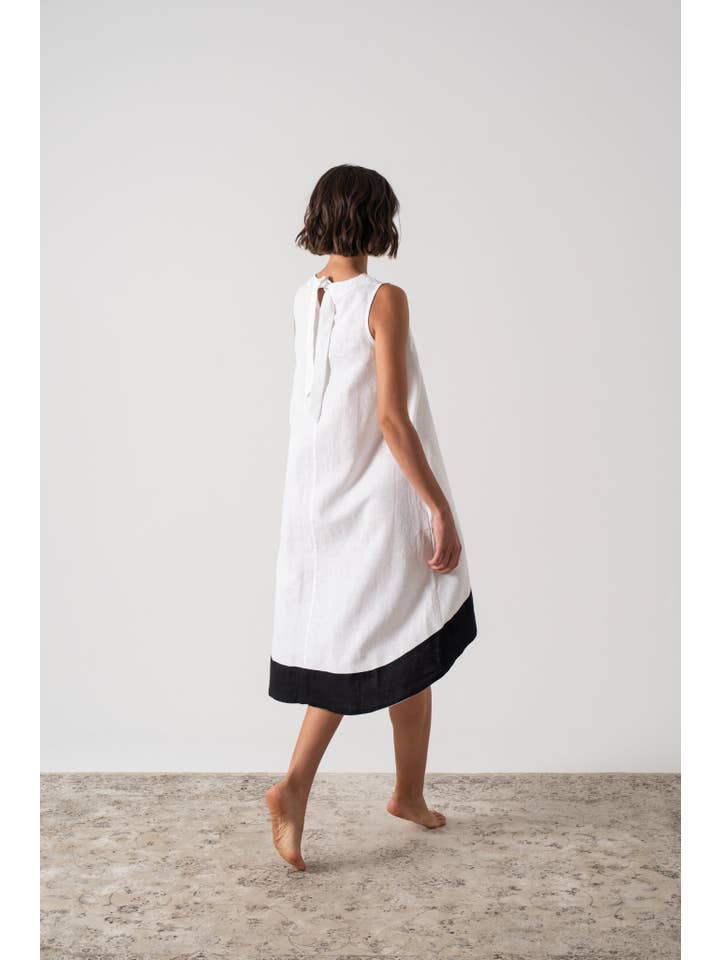 LUXMII – Großhandel Kleid – Damen – Illya Midi Kleid Weiß II1