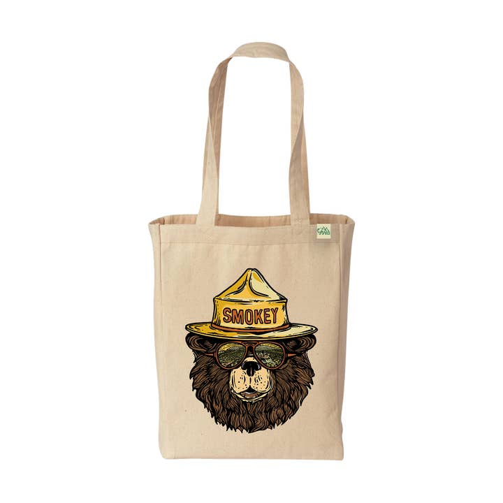 Smokey The Groovy Bear Tote Bag for wholesale by Wild Tribute