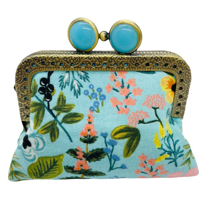 Kiki & Syds - Wholesale Coin purse – Women’s - Kiki & Syds Mini Clutch Coin Purse - Herb Garden in Mint