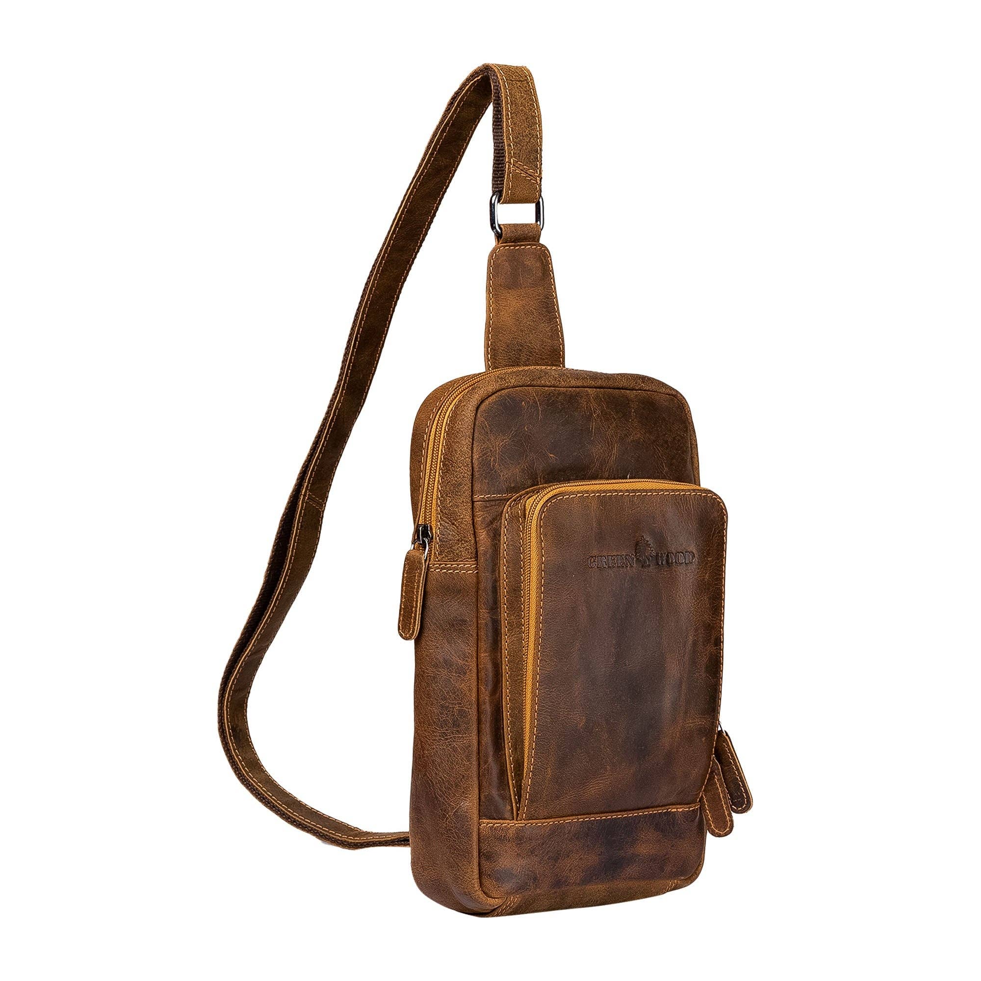 Greenwood Leather - Wholesale Crossbody Bag - Unisex - Leather Crossbody Bag Hamilton GW680615