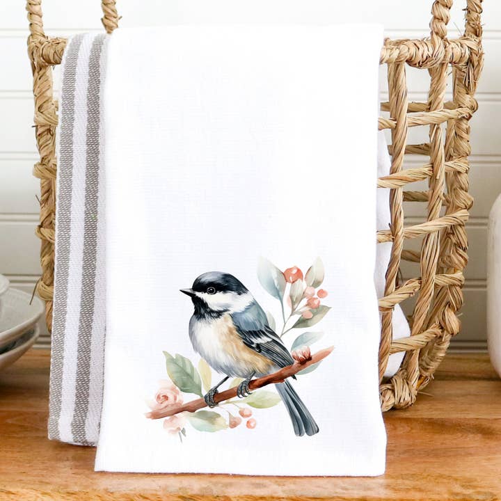 Fernville Creations - Wholesale Hand Towel - Chickadee Hand Towel, Luxury Bath Decor, Sophisticated Decor0