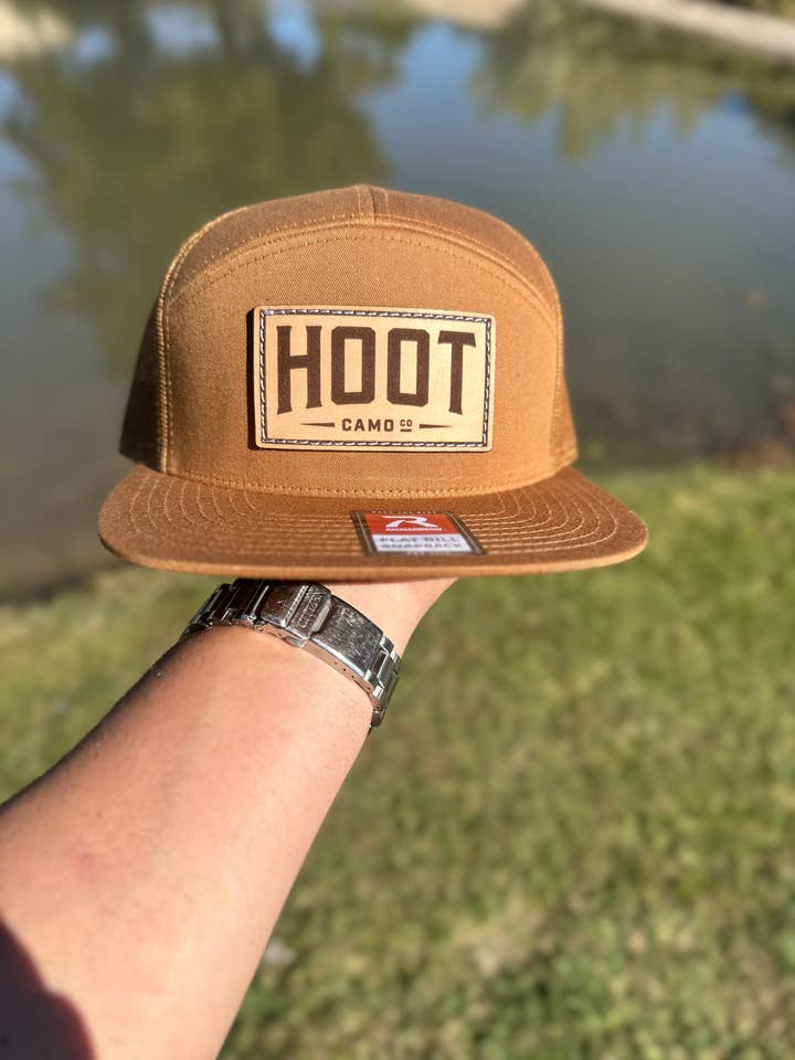 Caramel 7 Panel / Leather Patch for wholesale by Hoot