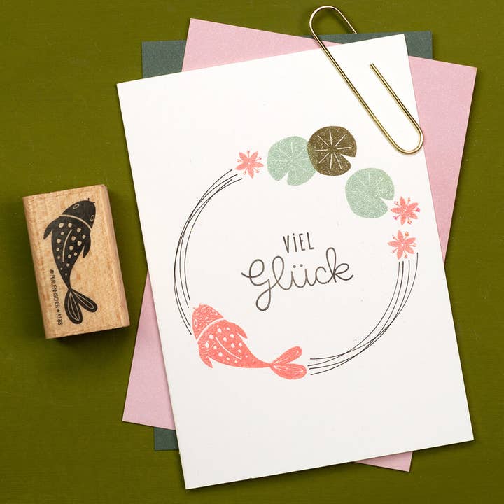 Perlenfischer - Wholesale Rubber/Decorative Stamp - 5x Stamp | Koi1