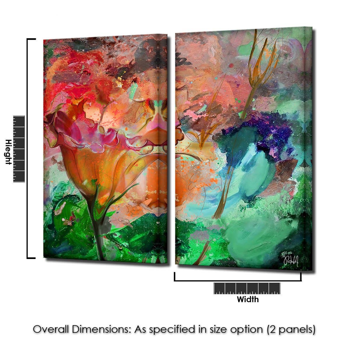 Ready2hangart, Inc. - Wholesale Gallery Wall Set - Painted Petals LXI' Canvas Wall Art Set5