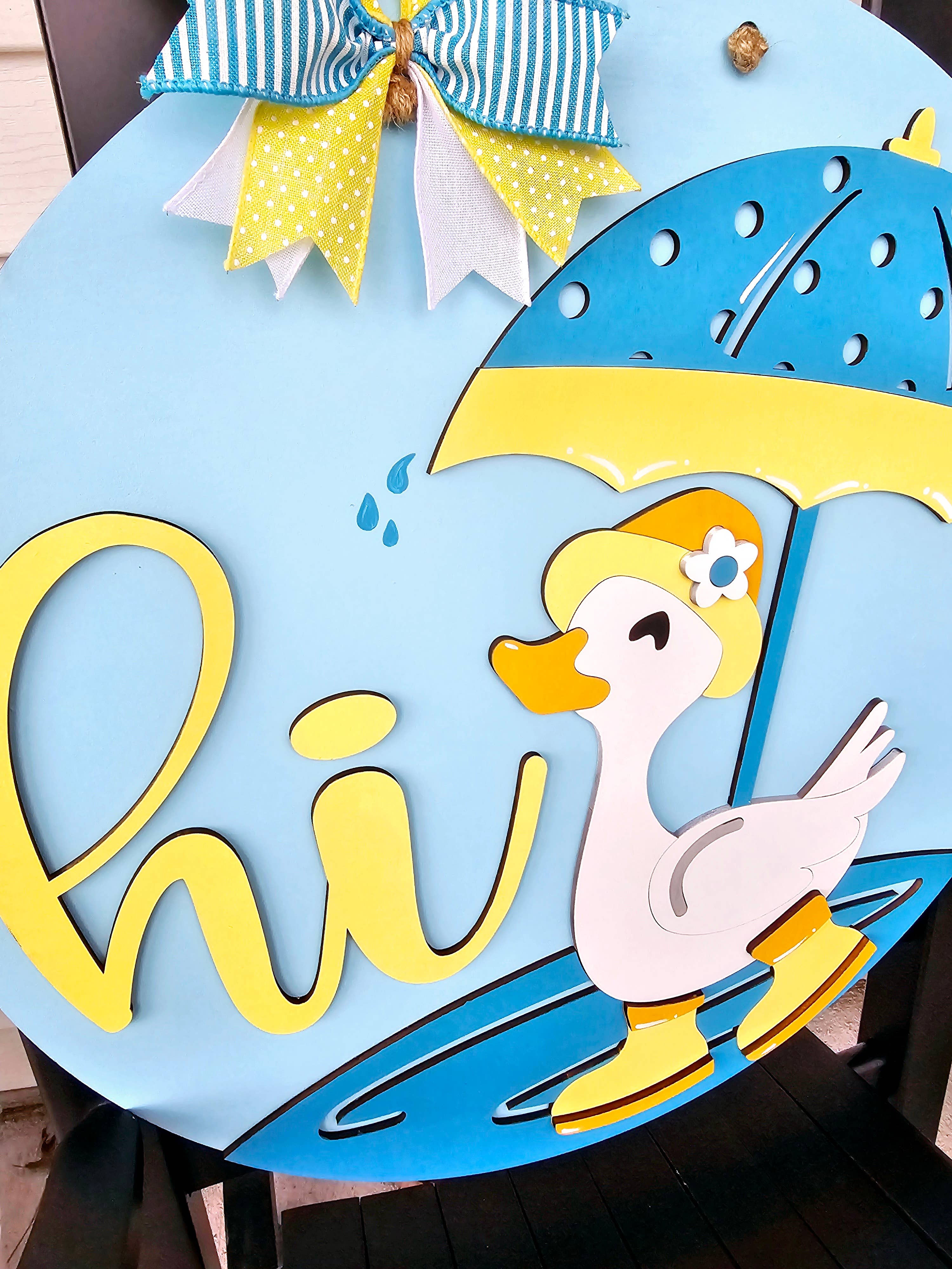 Teal Moon Creations – wholesale DIY craft kit – DIY Hi Umbrella Duck Door Hanger2