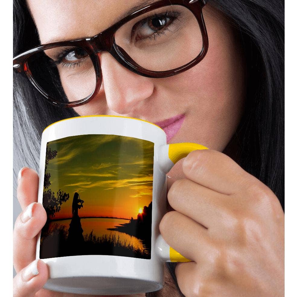 3dRose - Wholesale Coffee Mug - 3dRose, Image of Beautiful Silhouette Of Gypsy Girl Playing Violin, Mug1