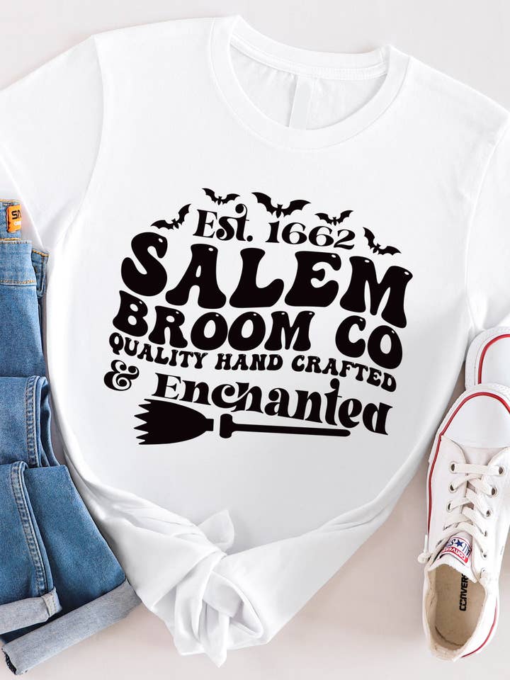 Salem Broom Co. Graphic Tee for wholesale by Tickled Teal