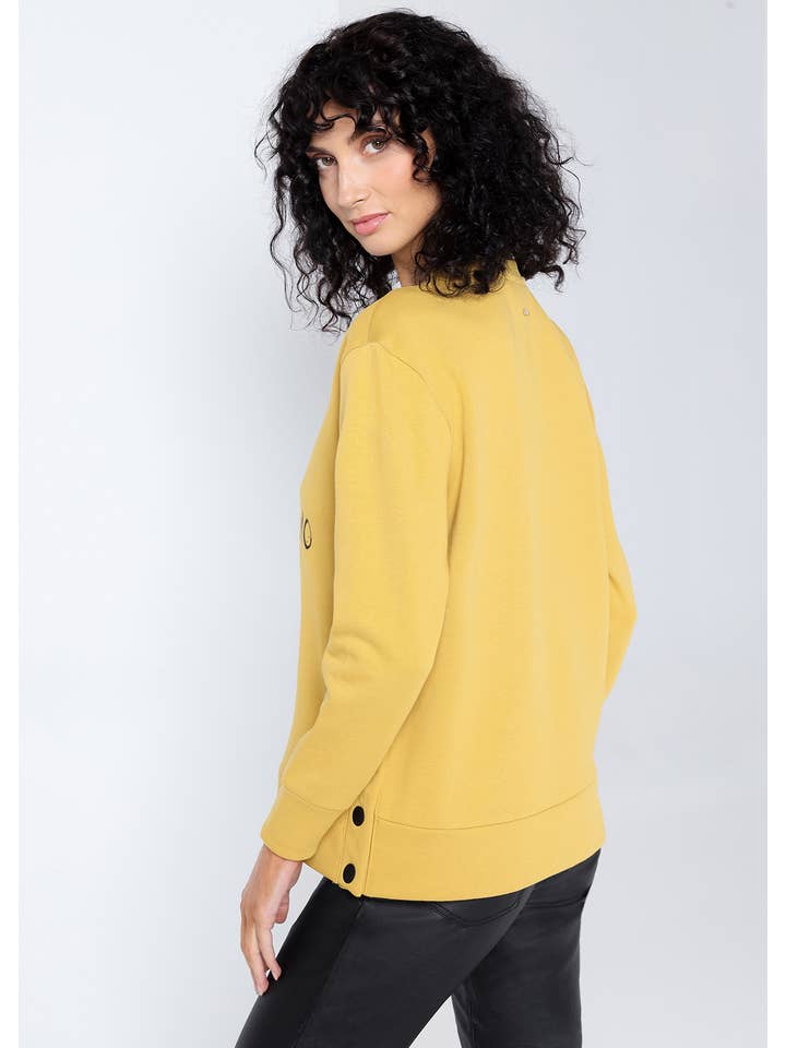 PAUSANT SHOP ONLINE - Venta al por mayor Sudadera estampada - Mujer - V&LUCCHINO - Sudadera grain print con cuello caja
